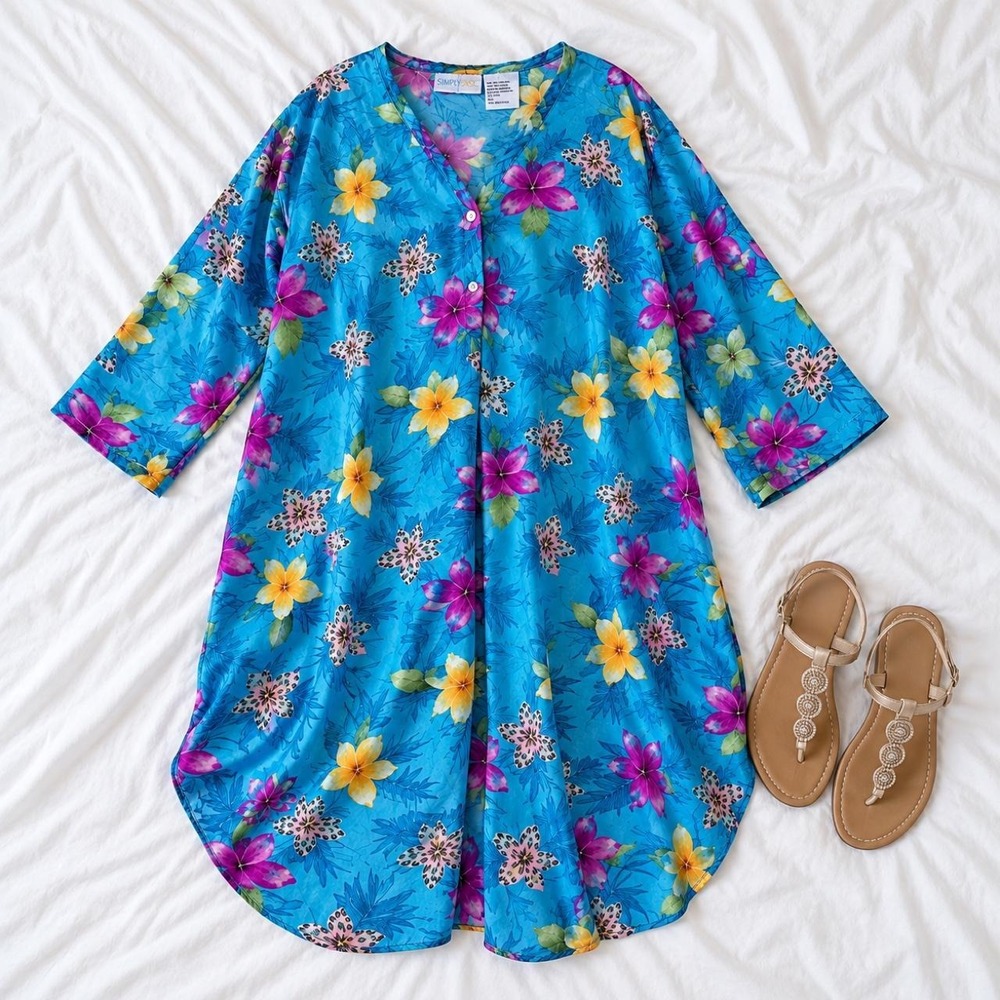 tropical lounge dress